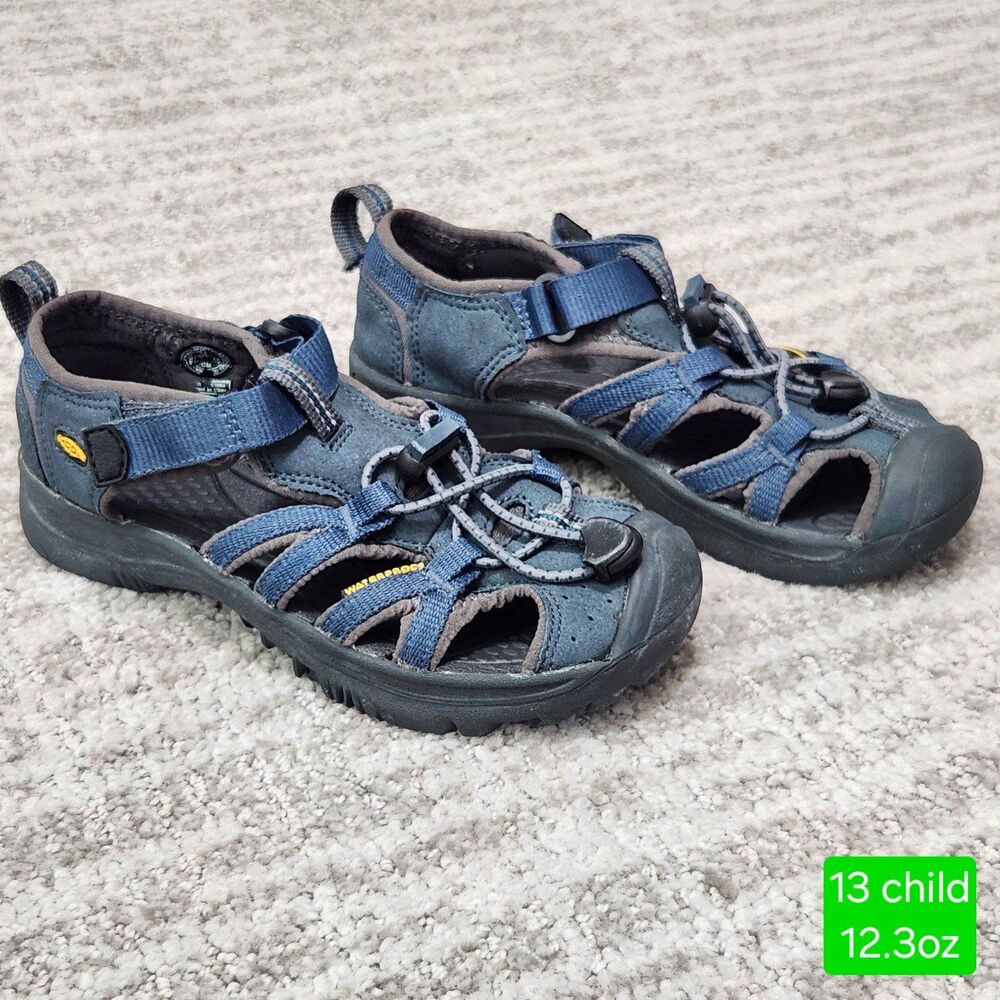 Keens boys hiking water sandals blue size 13 child